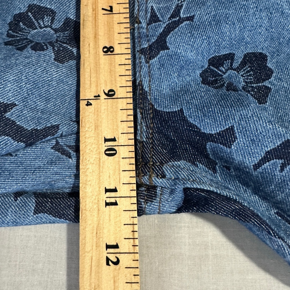 Wrangler Women's 4x32 Fierce Flare Jeans Blue‎ Floral High Rise Hippy 70s NEW - Picture 7 of 9